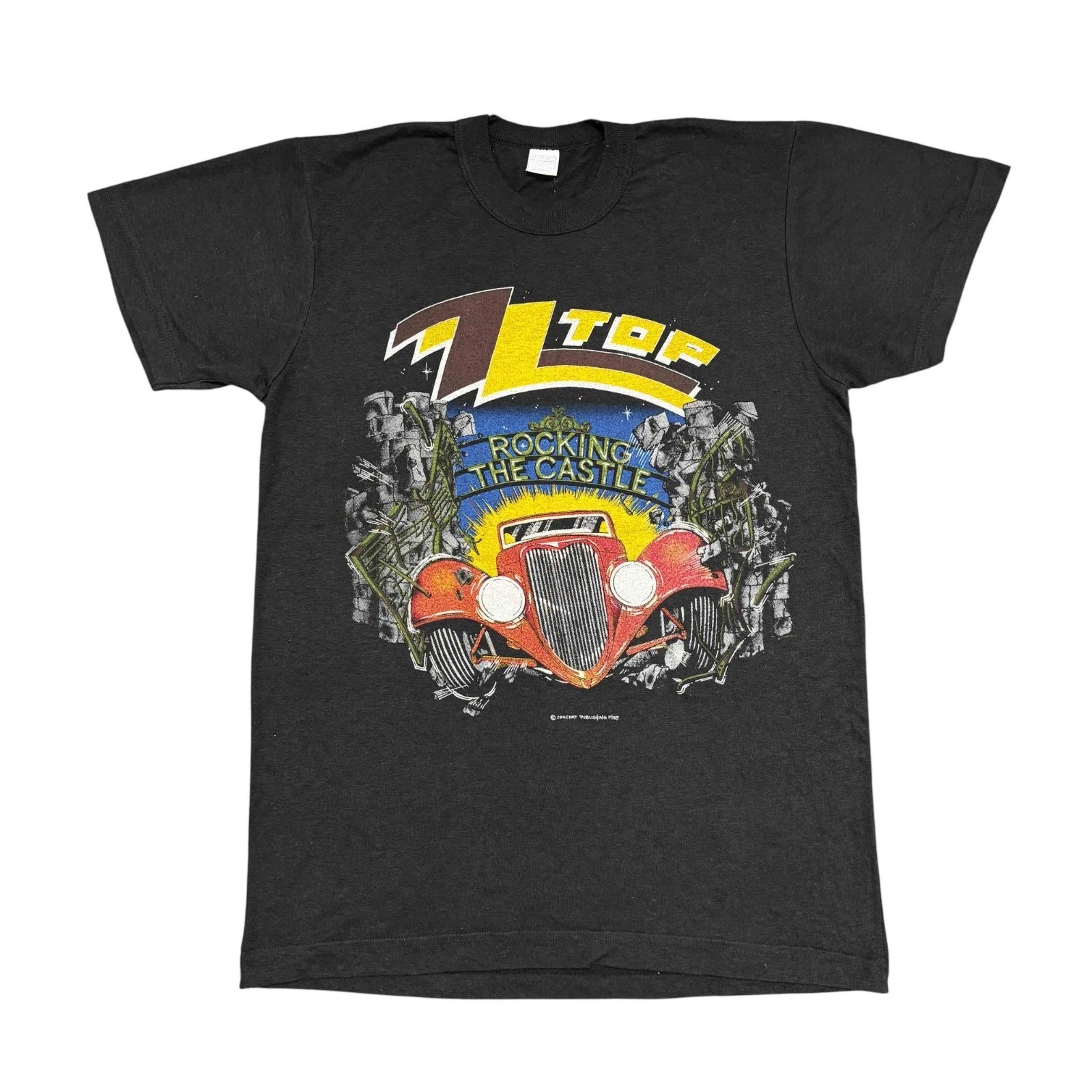 Vintage ZZ Top Shirt 80s Tour Concert Rock Band Tee Marillion Monsters of Rock