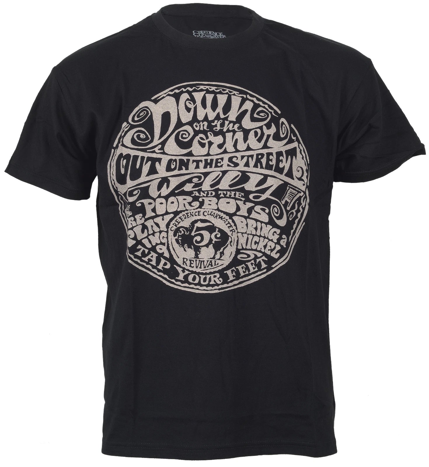 Official CCR T Shirt Creedence Clearwater Revival Down On the Corner Black New