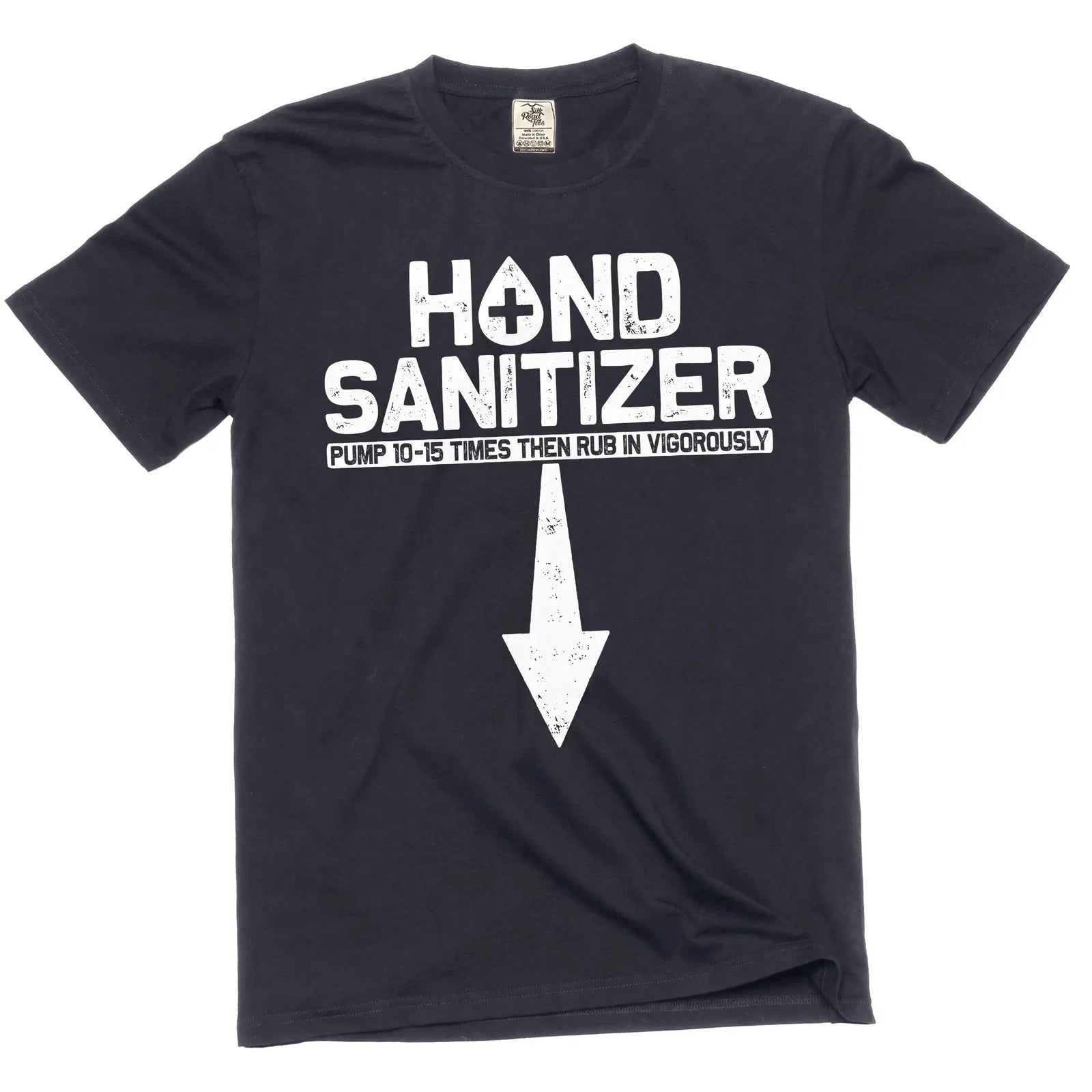 Men's funny adult humor T-shirt hand sanitizer offensive inappropriate tee