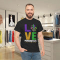 Mardi Gras Love Grammy Life Fleur De Lis Glitter T-Shirt