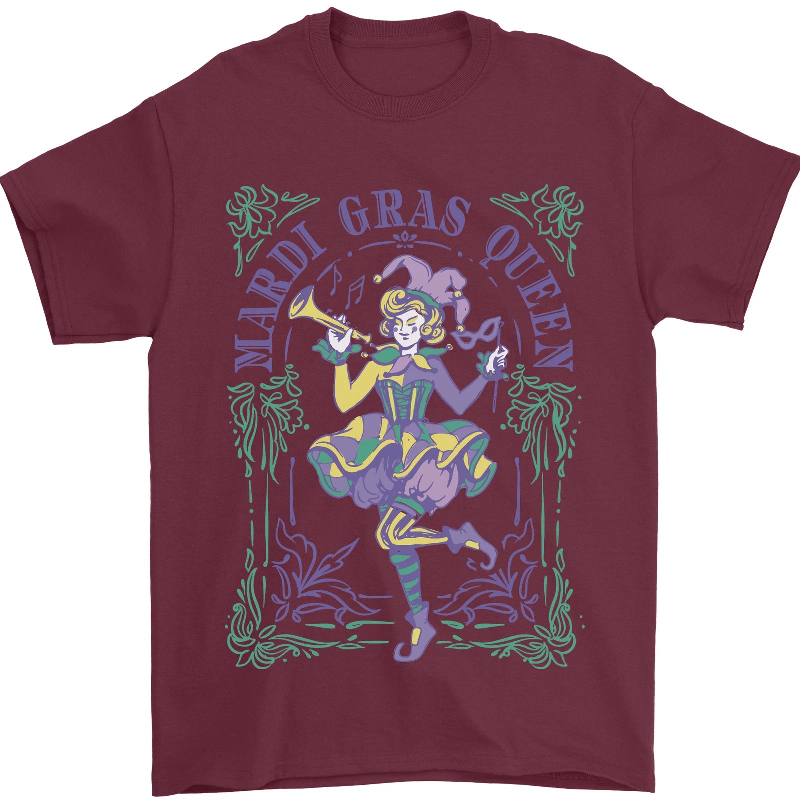 Mardi Gras Queen Mens T-Shirt 100% Cotton