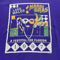 Vintage Mardi Gras T-shirt Men’s Size Large Lake Wales 1997 Mask Art B Skinner