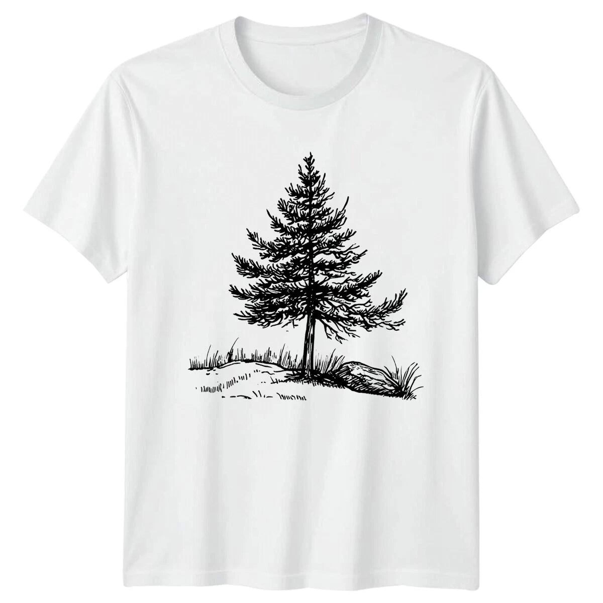 Pine Tree Forest Nature Mens T Shirt Womens Tee Graphic Outdoor Top