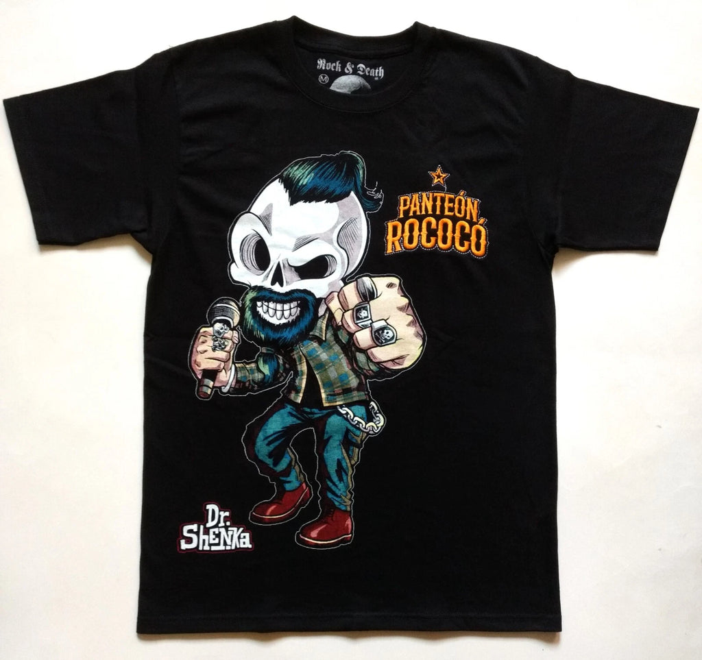 PANTEON ROCOCO T-Shirt RARE Embroidered Logo Dr. Shenka Maldita Vecindad Ska Mex