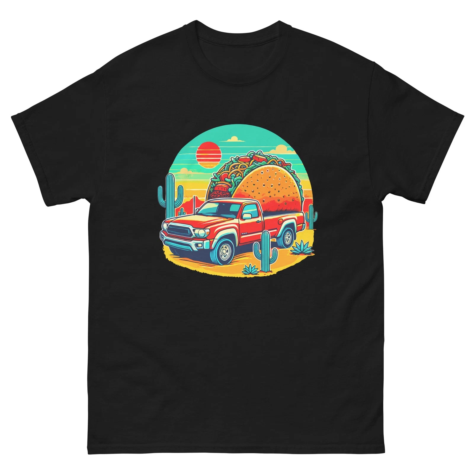 Desert Taco Truck Sunset Cactus Fun T-Shirt