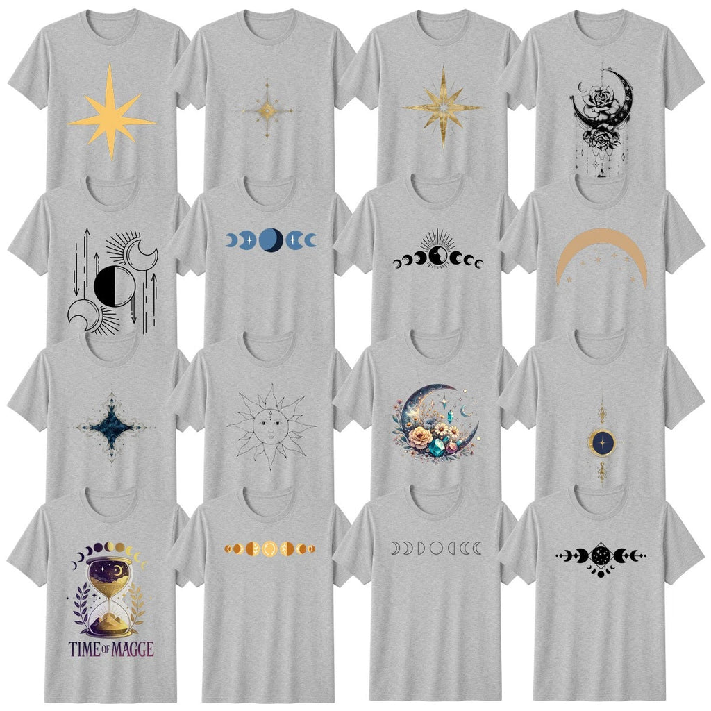 Boho Moon Phases T-Shirt Mystical Cosmic Celestial Gift