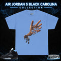 T-Shirt To Match Retro 5 Black Carolina Shoes - 5 Diamonds Sneaker Tee