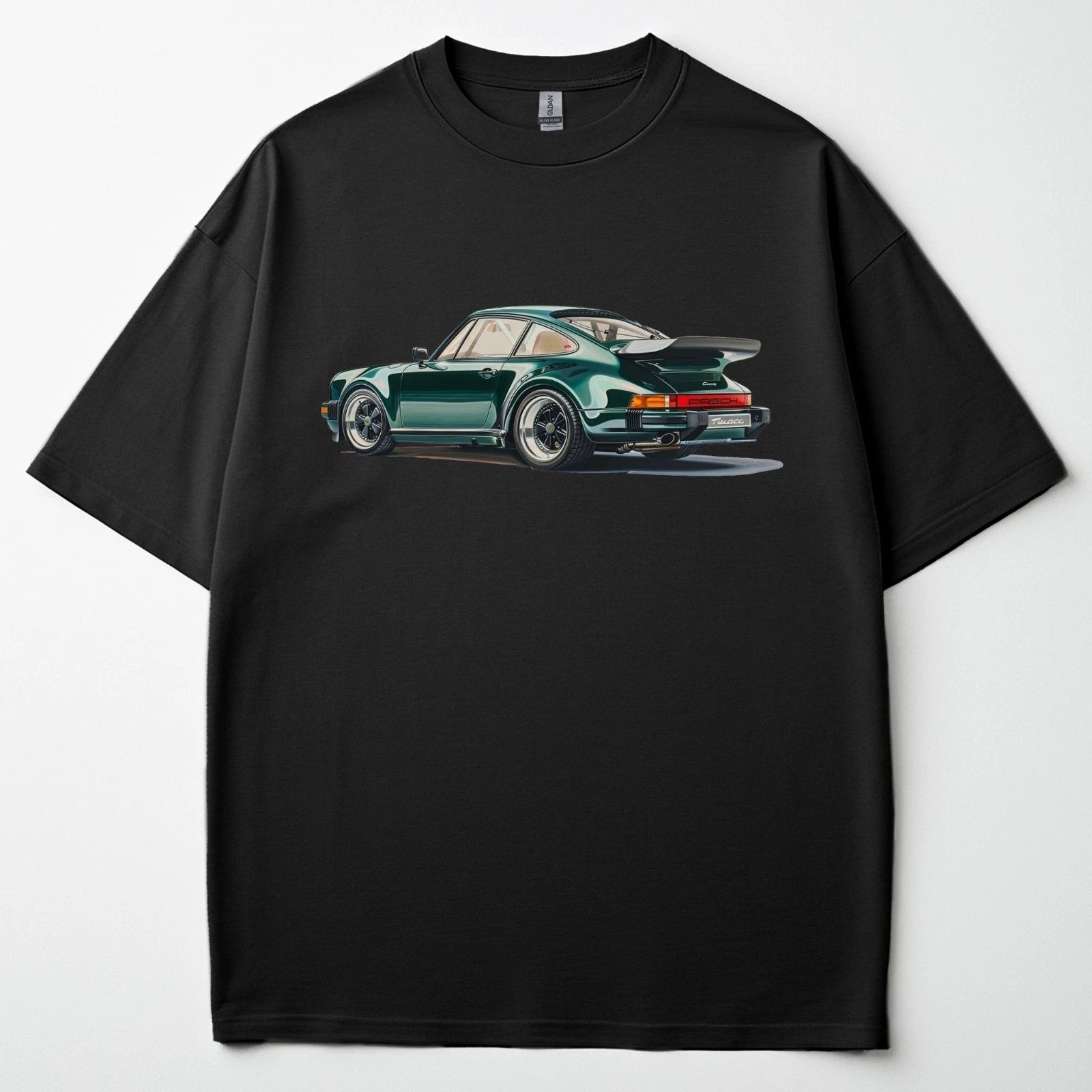 Vintage 911 Turbo T-Shirt Green German Sports Car Graphic Tee Classic 930 Gift