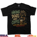 Funny Hiking Dog And Coffee Outdoor Dog Lover T-Shirt