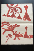Large Signed & Numbered Print 1975 Fantastic Characters? Linocut?
