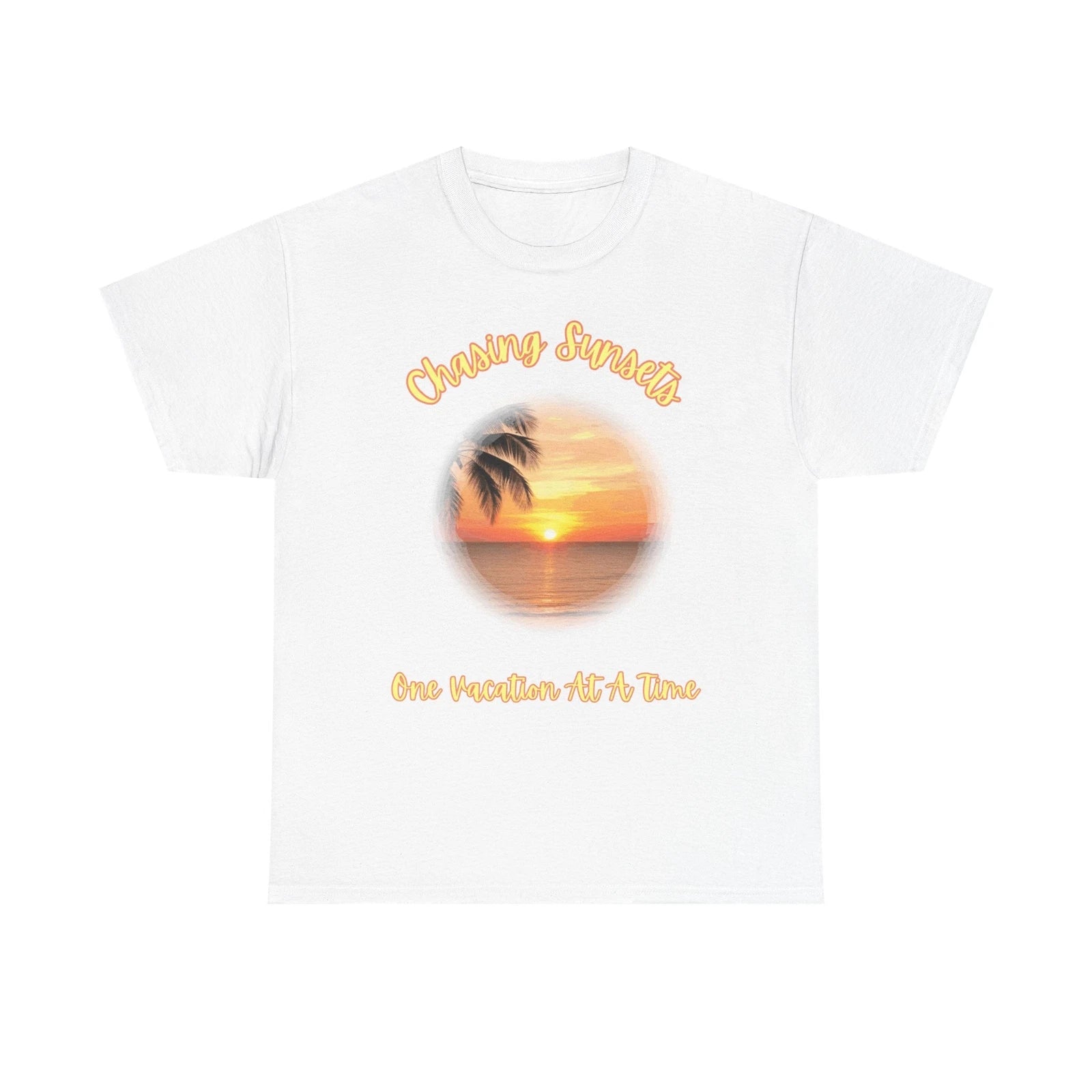 Chasing Sunsets Vacation T-Shirt Tropical Beach Sunset Tee Summer Travel Shirt