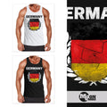 European Cup Tank Top Fan Shirt Mens Football Germany Flag Vintage MoonWorks®