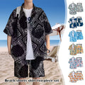 Men Hawaii Summer Beach Vacation Short Sleeve Set Shorts Floral Shirt Casual NEW