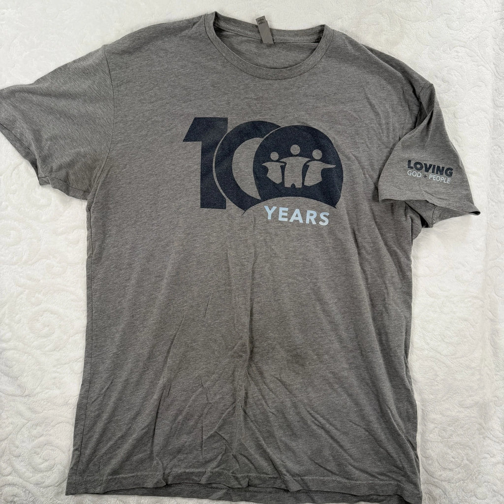 Next Level Apparel Men's XL Gray 10 Years Loving God + People Graphic T-Shirt