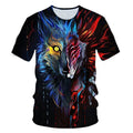 New Both Sides Wolf Cool Casual Women Men T-Shirt 3D Print Short Sleeve Tee Tops