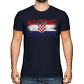 CROATIA DISTRESSED FLAG MENS T-SHIRT TOP HRVATSKA FOOTBALL CROATIAN GIFT SHIRT