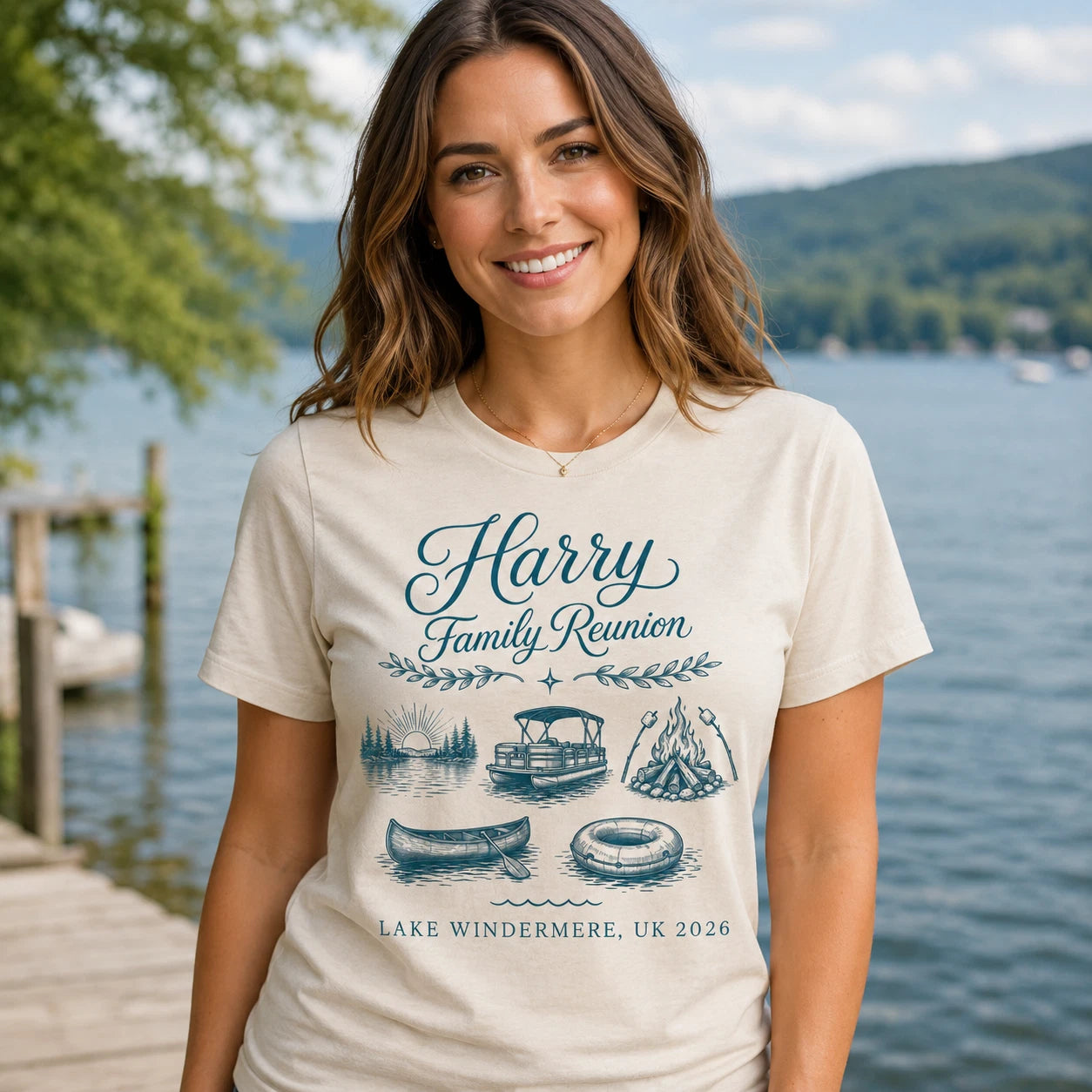 Personalised Harry Family Reunion Women Family Vacation T Shirt