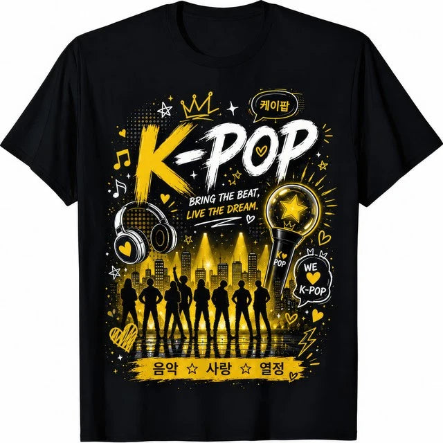 K Pop Bring The Beat Live The Dream Korean Music Concert Fan Gift T Shirt