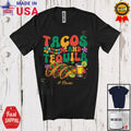 Custom Name Taco and Tequila; Humorous Cinco De Mayo Drinking; Mexican T-Shirt