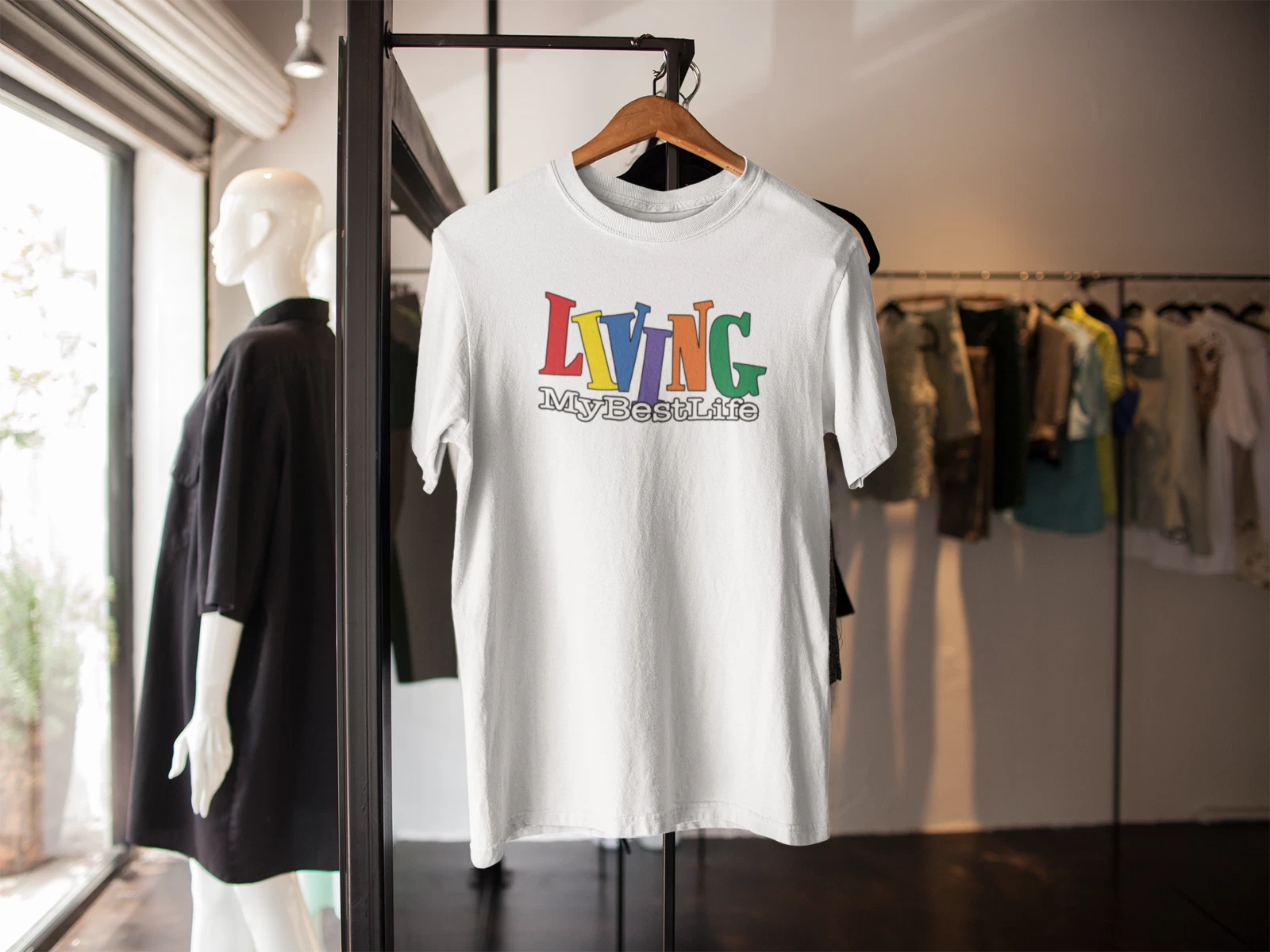 LIVING MY BEST LIFE SLOGAN T-SHIRT ADULTS KIDS HIPSTER BLOGGER