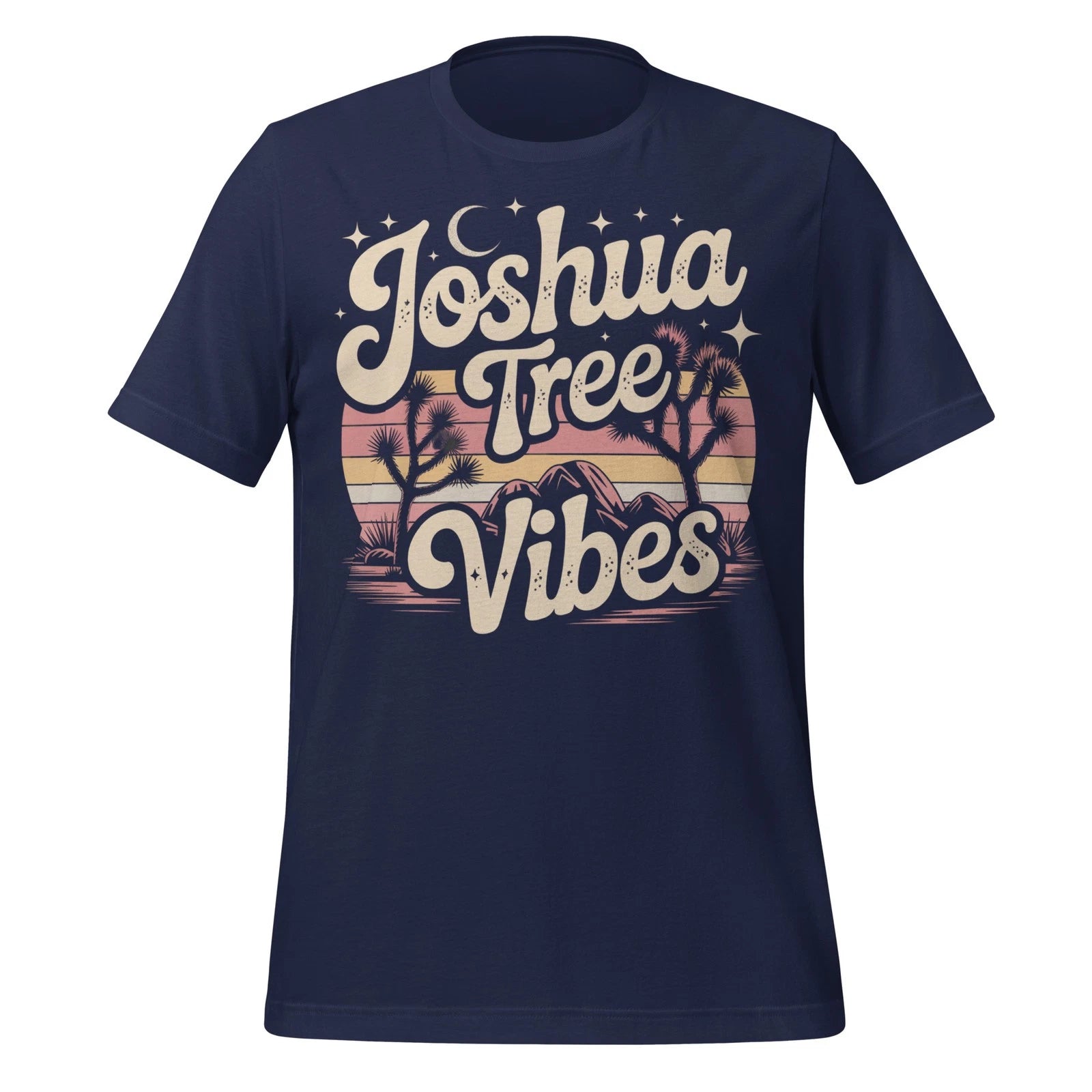 Joshua Tree Vibes Sunset Desert Unisex Hiking Graphic Nature Outdoor T-Shirt