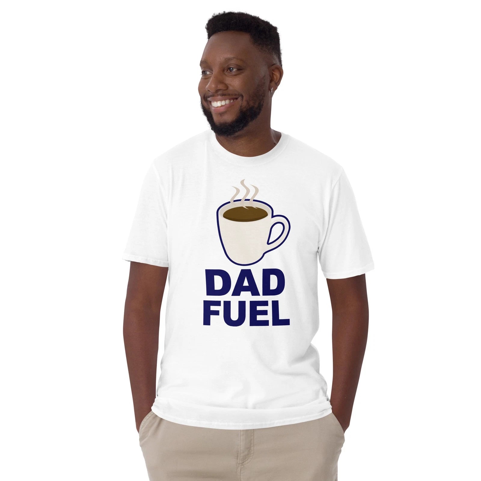 Dad Fuel – Coffee Powered Dad Design Short-Sleeve Unisex T-Shirt