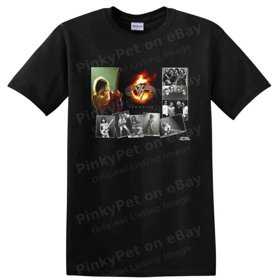 Rock Guitar Fire Graphic T Shirt Vintage Concert Music Fan Tee