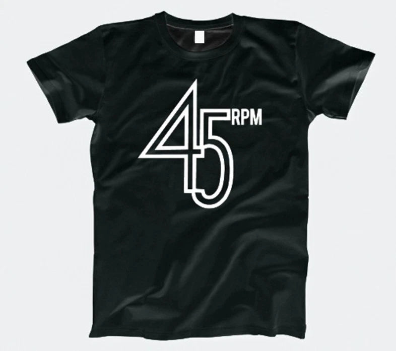 45 RPM T Shirt Music Single Vinyl 7 Inch Record Player Turntable Pop Rock GT058