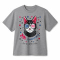 250th Anniversary Patriotic Cat USA Flag Sunglasses Retro Cotton T-Shirt Unisex