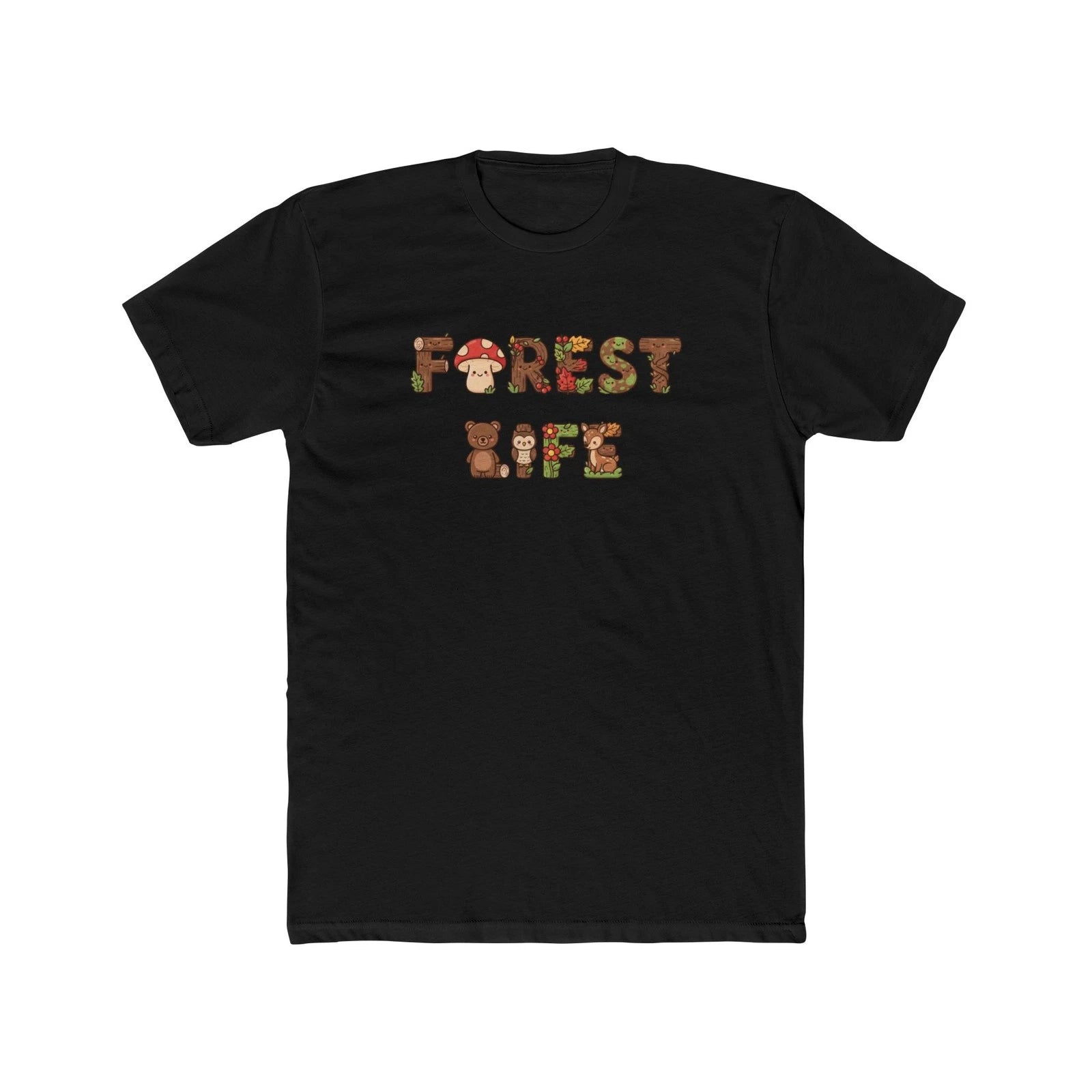 Forest Life T-Shirt | Woodland Animals, Pine Trees, Rustic Lettering