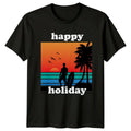 Happy Holiday T-Shirt Retro Sunset Surf Beach Holiday Gift For Him And Her