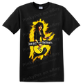 Joan Jett Rock Guitarist T Shirt Yellow Electric Guitar Concert Graphic Art Tee