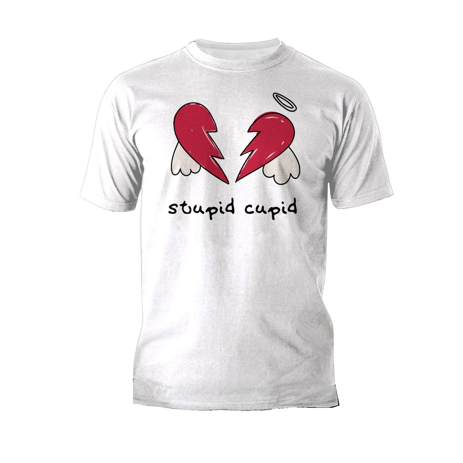 UA Anti Valentine Stupid Cupid Broken Heart Wings Men's T-shirt Funny Gifts