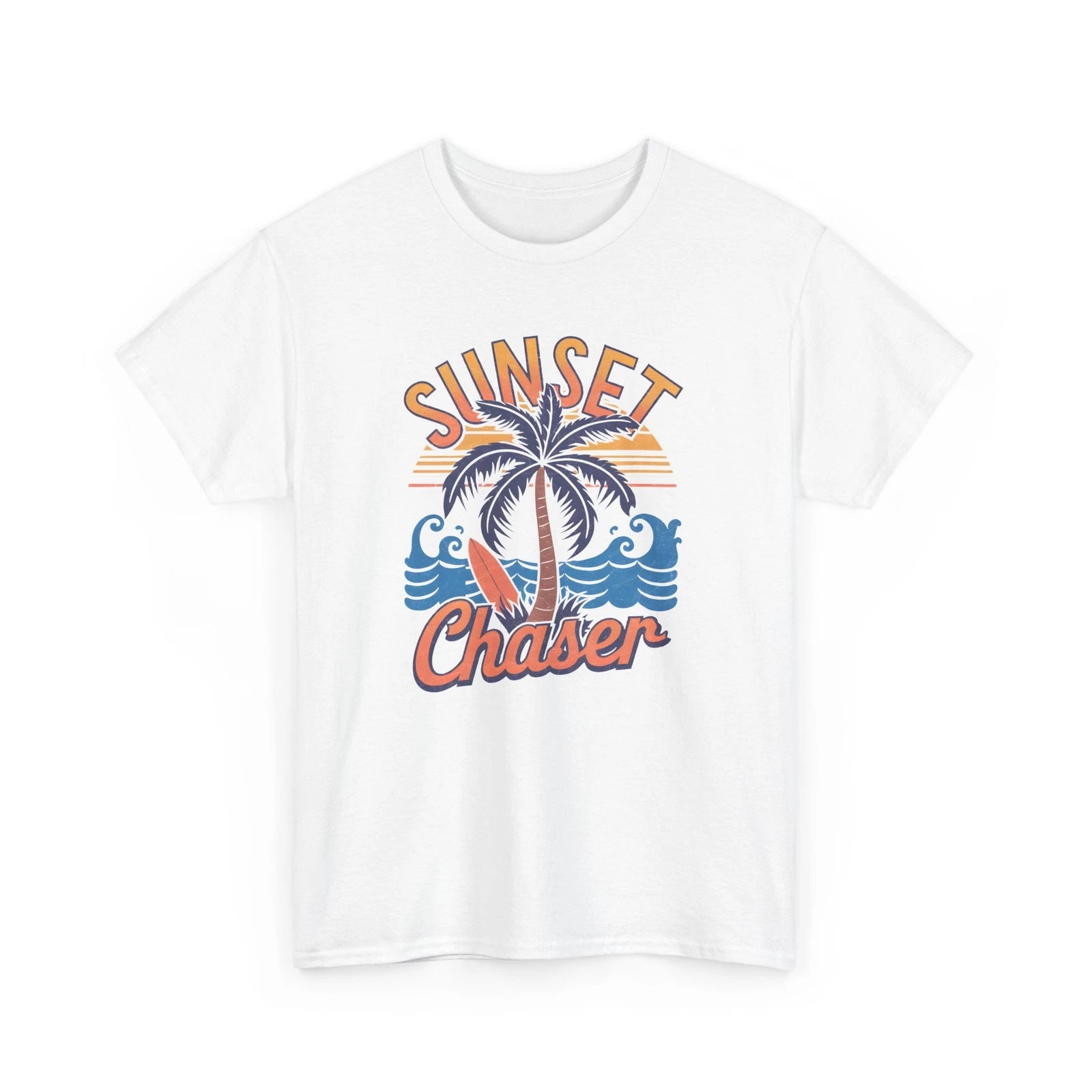 Beach Vibes T-Shirt | Summer Ocean Waves Tee | Retro Sunset chaser Shirt