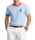 Polo Ralph Lauren Polo Bear T-Shirt Custom Fit  Mens Blue Size- 2XL