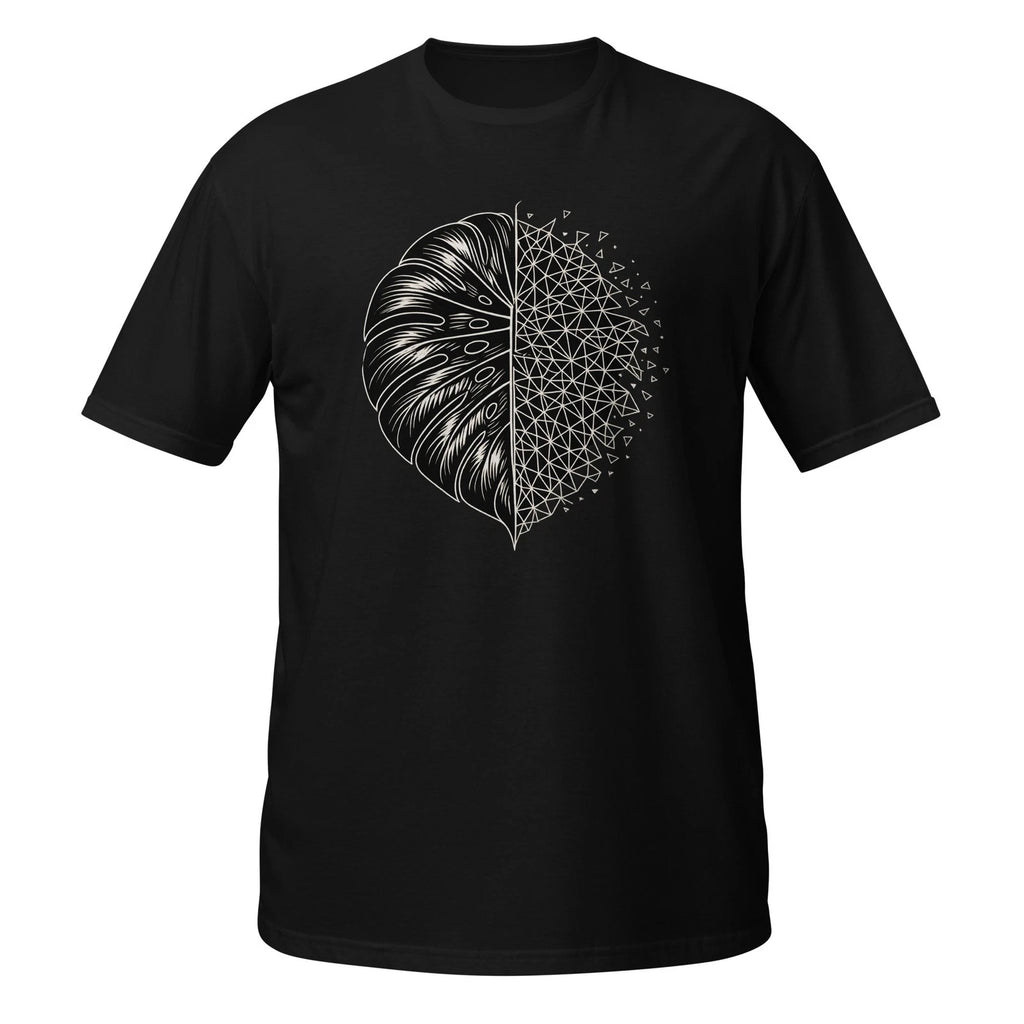 Monstera Leaf Shirt Digital Nature Botanical Wireframe Line Art Tee Gifts Unisex