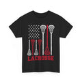 Lacrosse Sticks American Flag T-shirt, Lacrosse Player Women Men Vintage Shirt