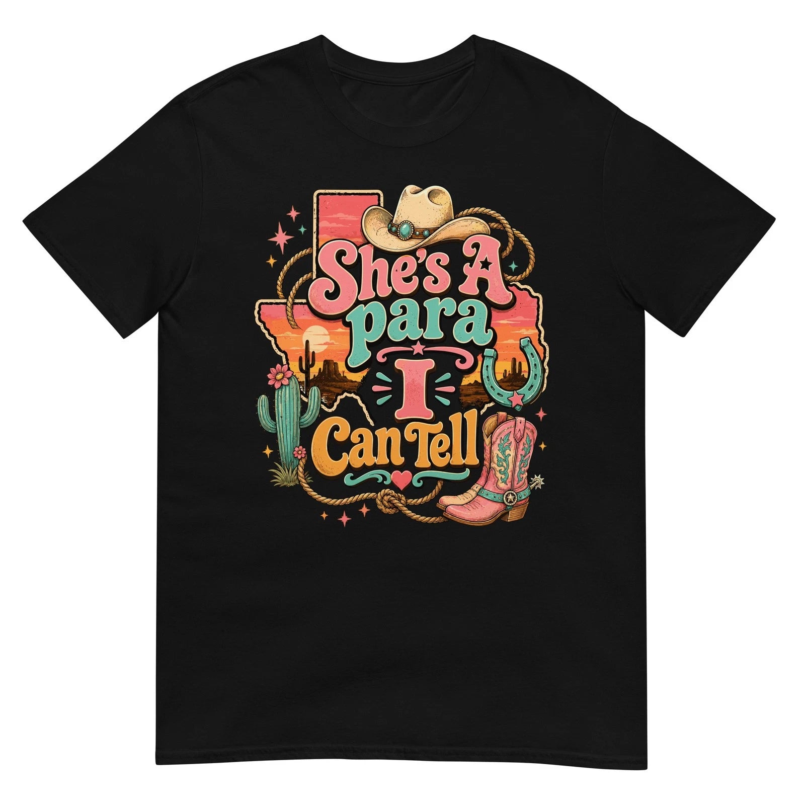 She's A Para I Can Tell Funny Paraprofessional Western Cowgirl T Shirt Gift