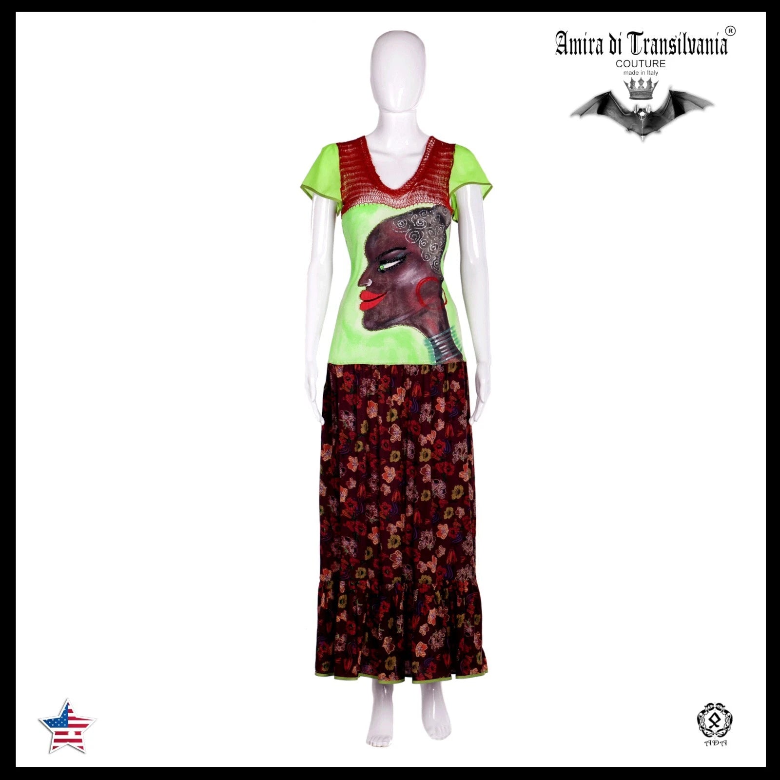 women clothing summer dress fashion brand embroidered afro tribal floral coffee