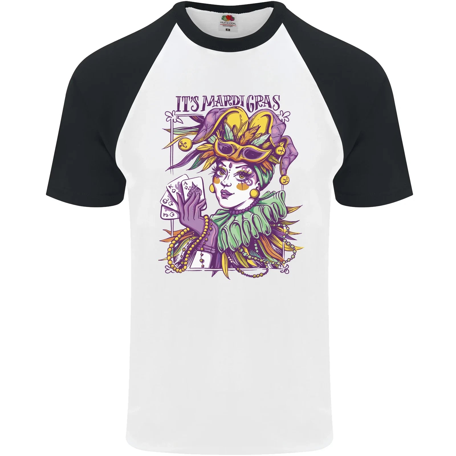 Its Mardi Gras Carnival Mens S/S Baseball T-Shirt