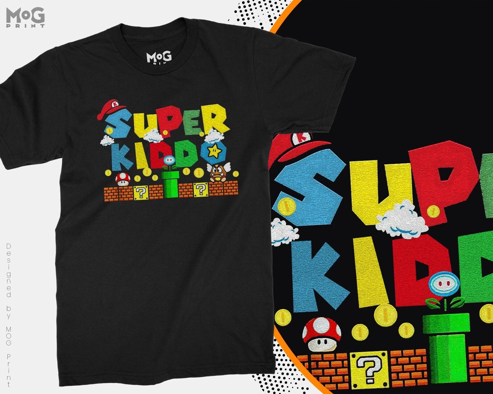 SUPER KIDDO Funny Kids Gamer T-shirt Retro Gaming Boys Children's Birthday Gift