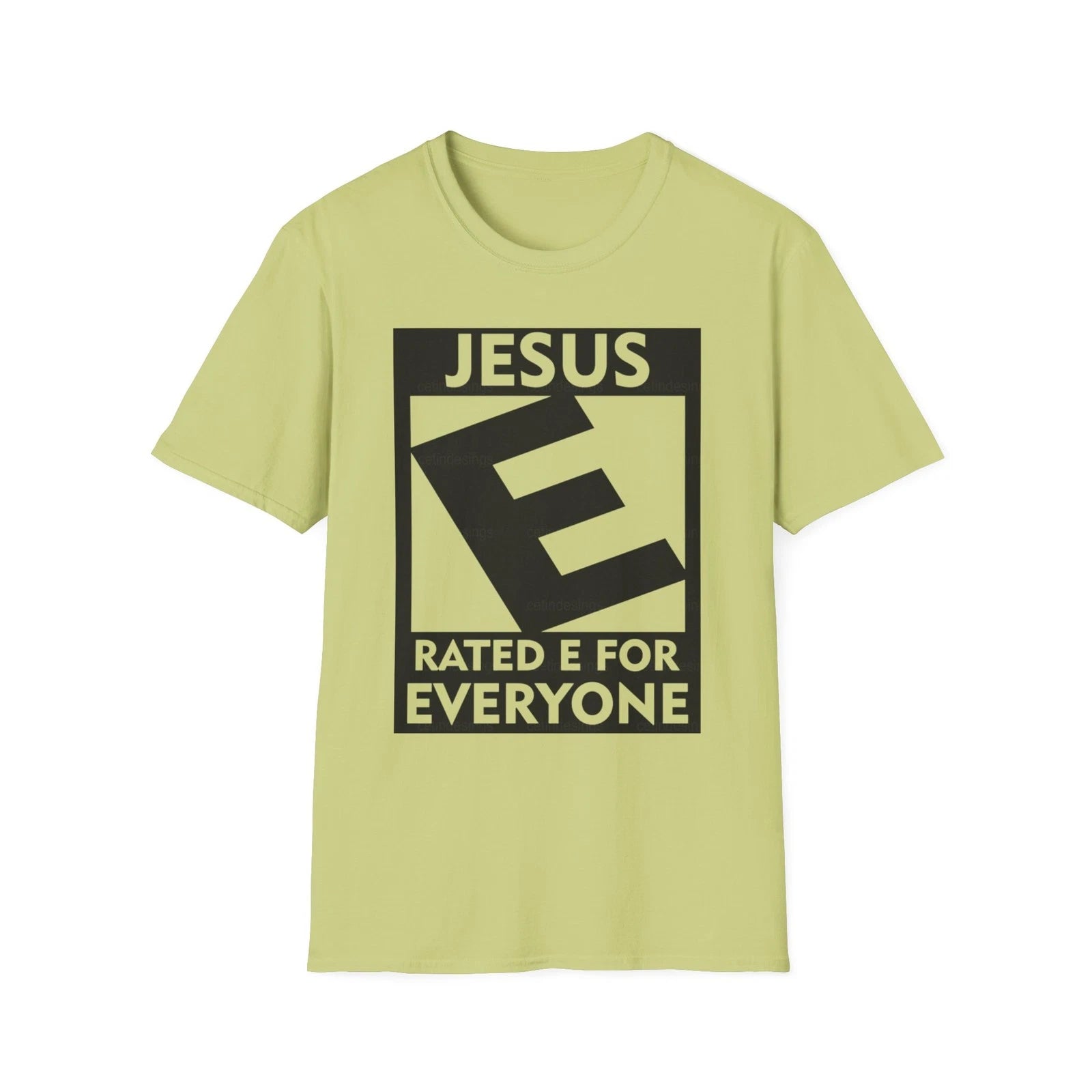 Christian Graphic Tee, Jesus Rated E For Everyone Shirt, Religious Unisex Top