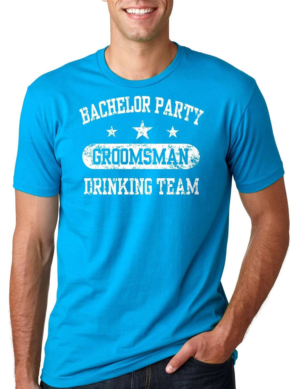 Groomsman T-shirt Bachelor Party Groom Drinking Team T-shirt Tee Shirt