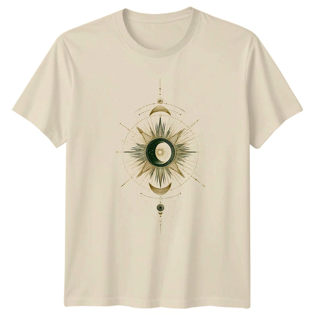Sacred Geometry Celestial Sun And Moon T-Shirt Astrology Esoteric Spirituality