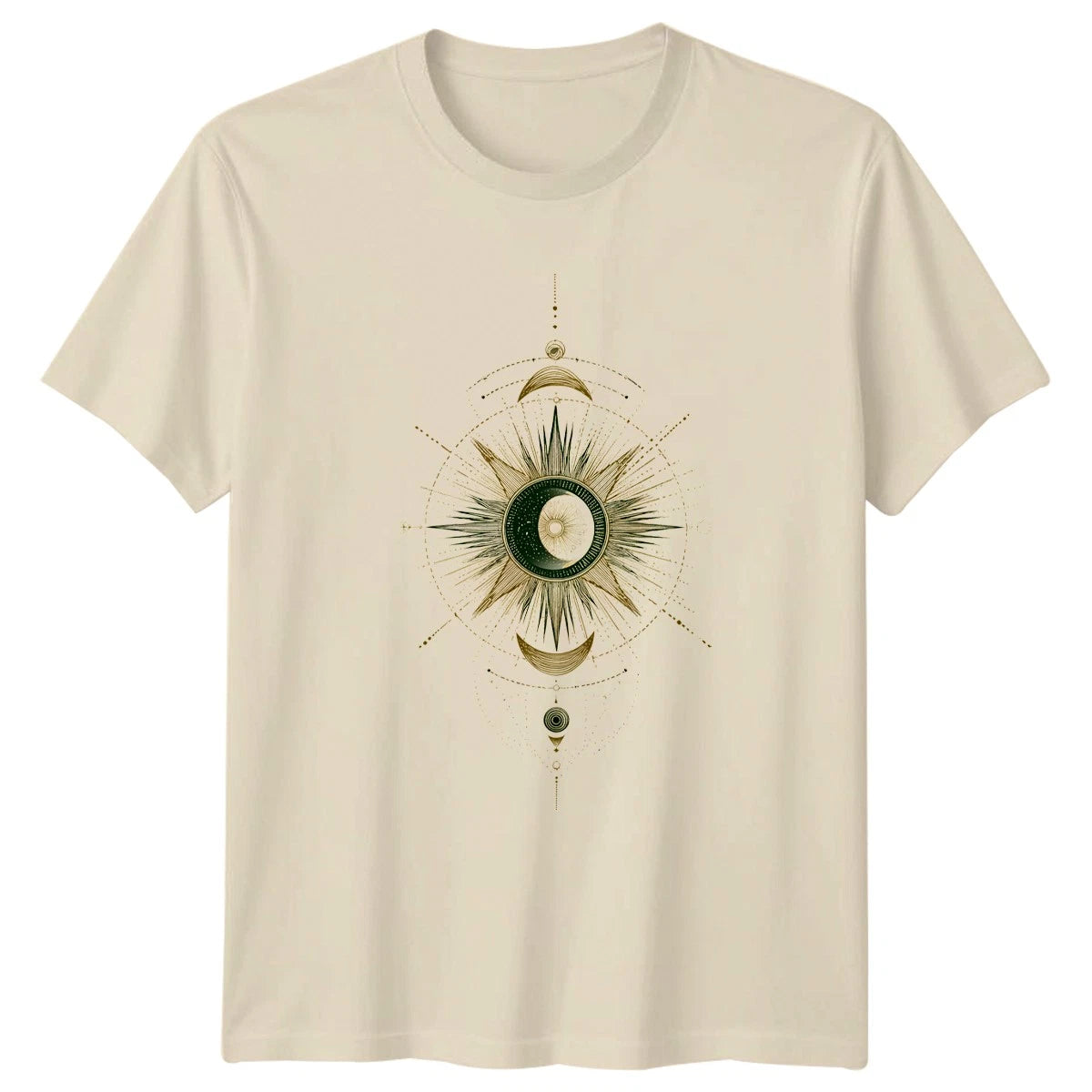 Sacred Geometry Celestial Sun And Moon T-Shirt Astrology Esoteric Spirituality
