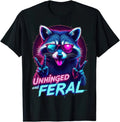 Cyberpunk Raccoon Unhinged Feral Vaporwave Aesthetic Graphic T Shirt