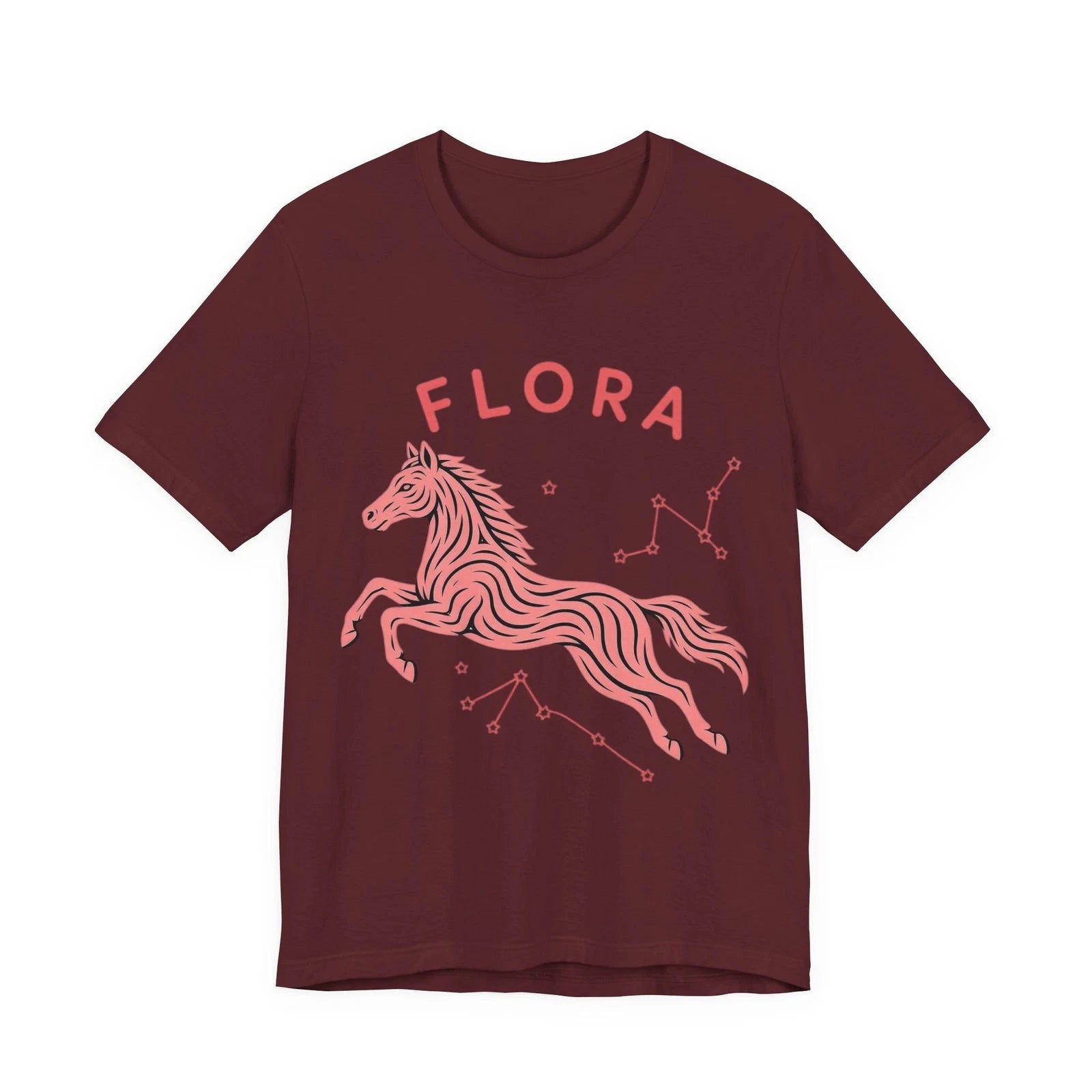 Flora Pink Zebra Horse Tee | Constellation Graphic