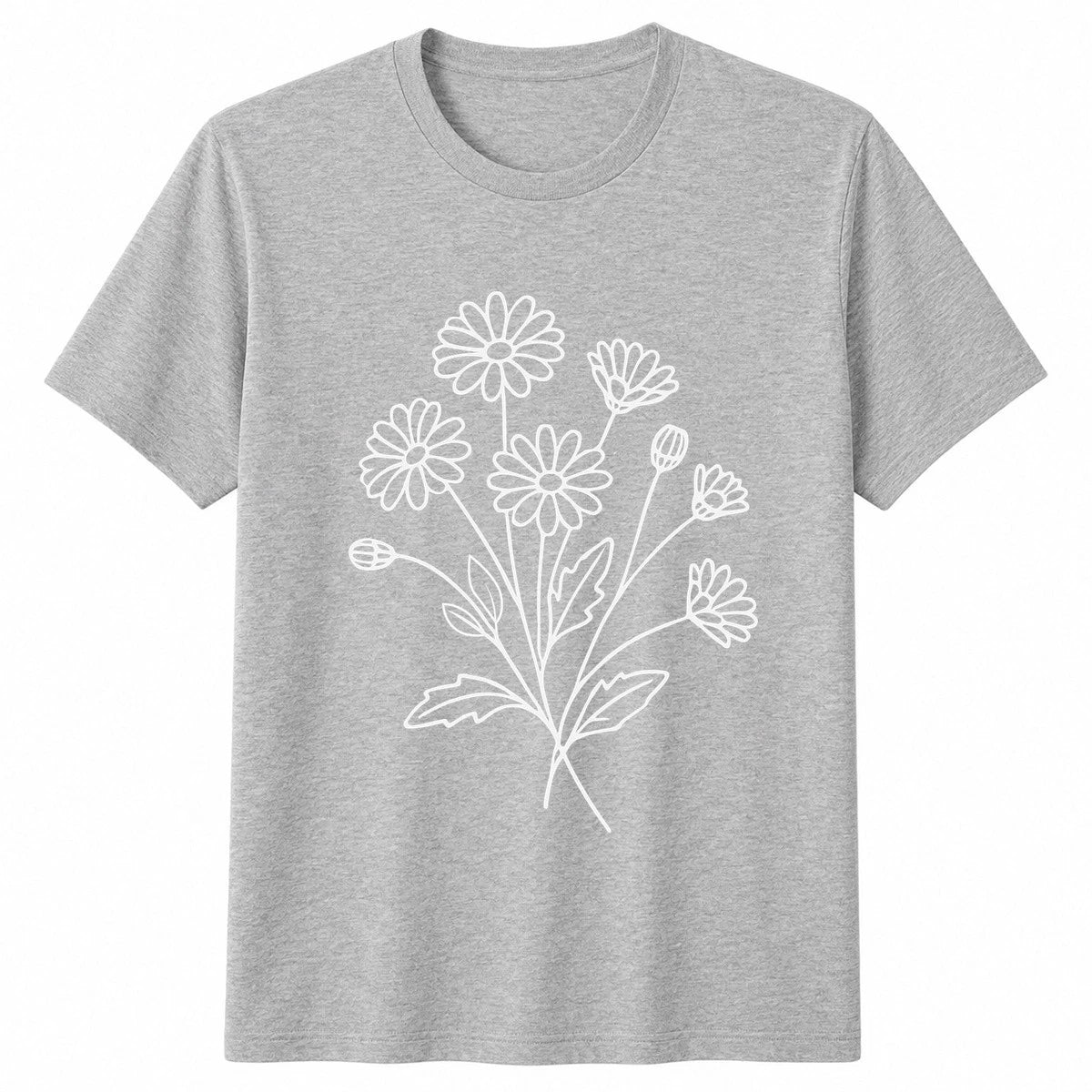 Minimalist Flowers T-Shirt Beauty Botanical Nature Lover Gift