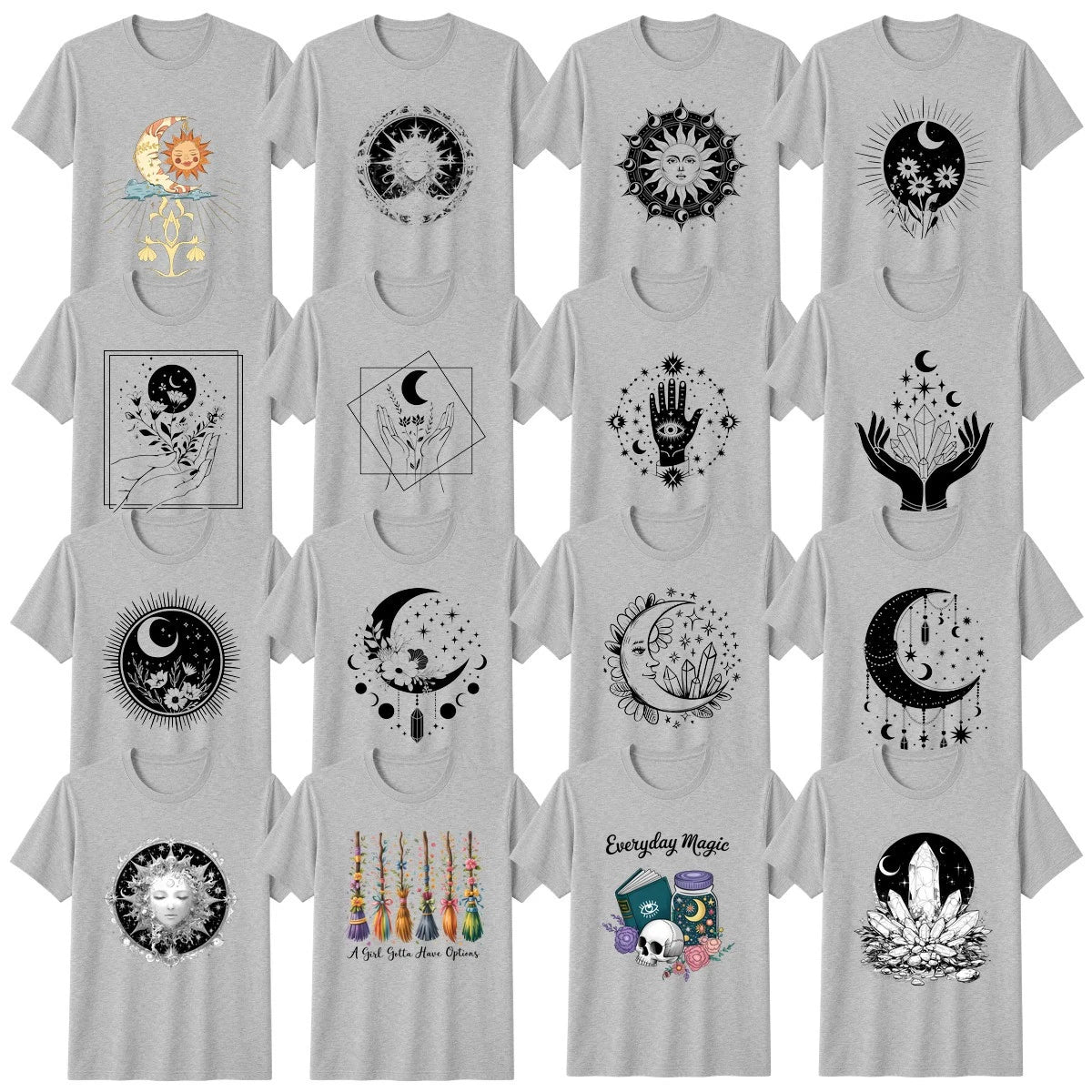 Celestial Fantasy Gothic T-Shirt Magic Birthday Gift