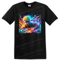 Uzumaki Anime Ninja T Shirt w/ Neon Energy Cyberpunk Art Graphic Tee Gift